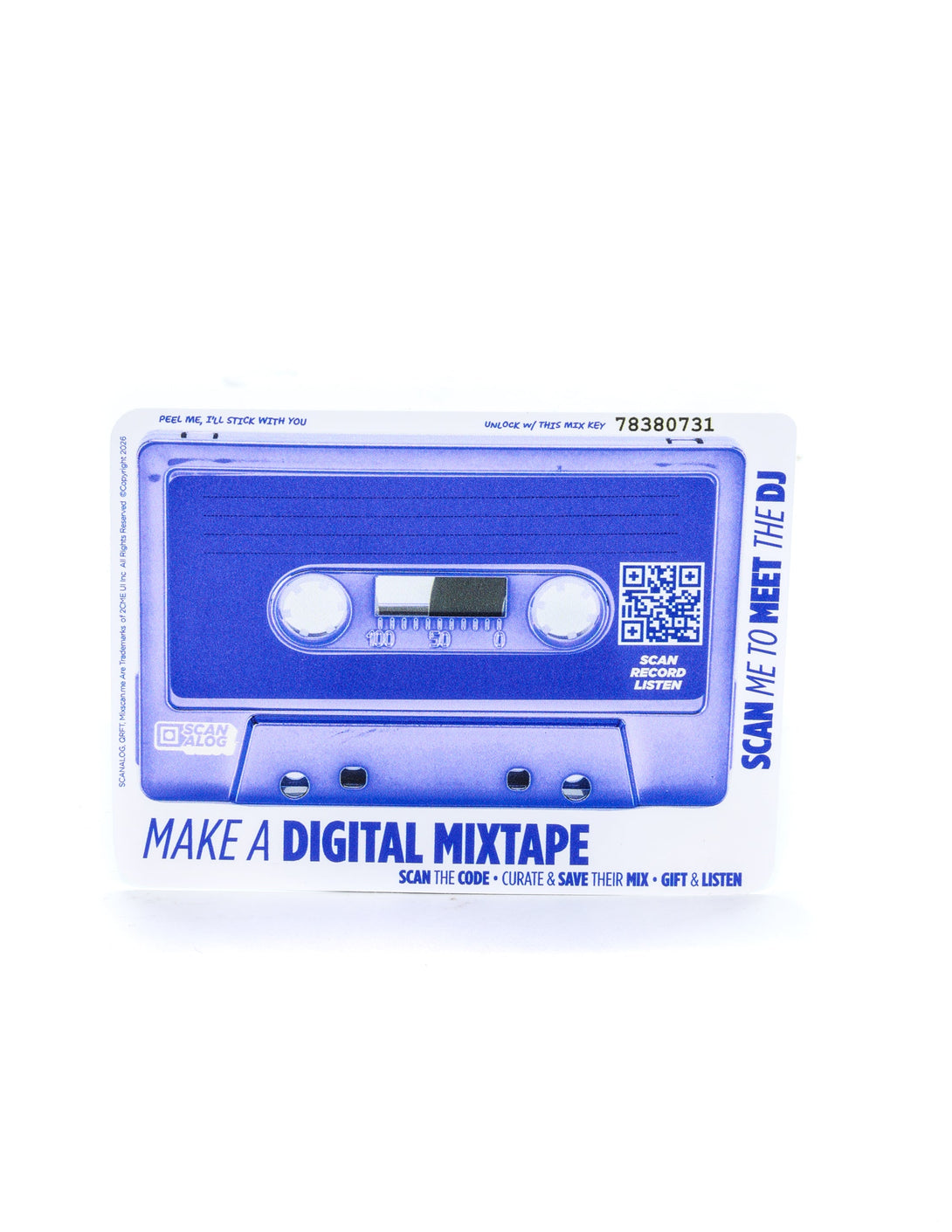 12305: Scanalog- Make-A-Digital Mixtape Sticker: Blue – Fydelity