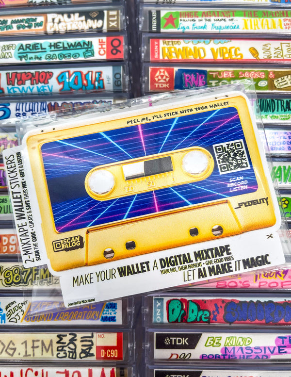 Add a Digital Mixtape to Your Cassette Wallet | Sticker |