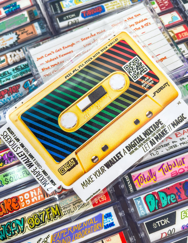 Add a Digital Mixtape to Your Cassette Wallet | Sticker | Headroom