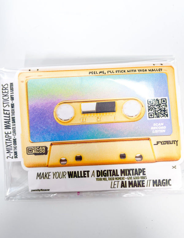 Add a Digital Mixtape to Your Cassette Wallet | Sticker | Mirage