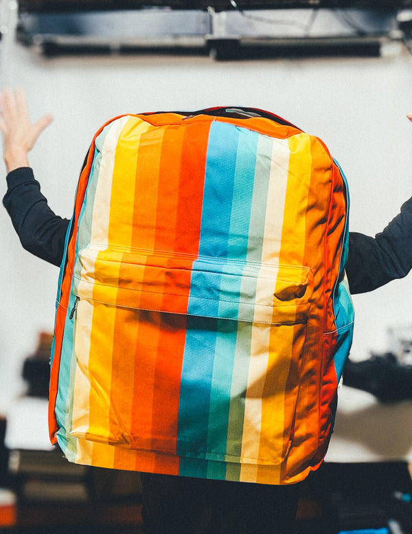 Big A$$ Backpack | 900D rPET Recycled | Retro Stripe