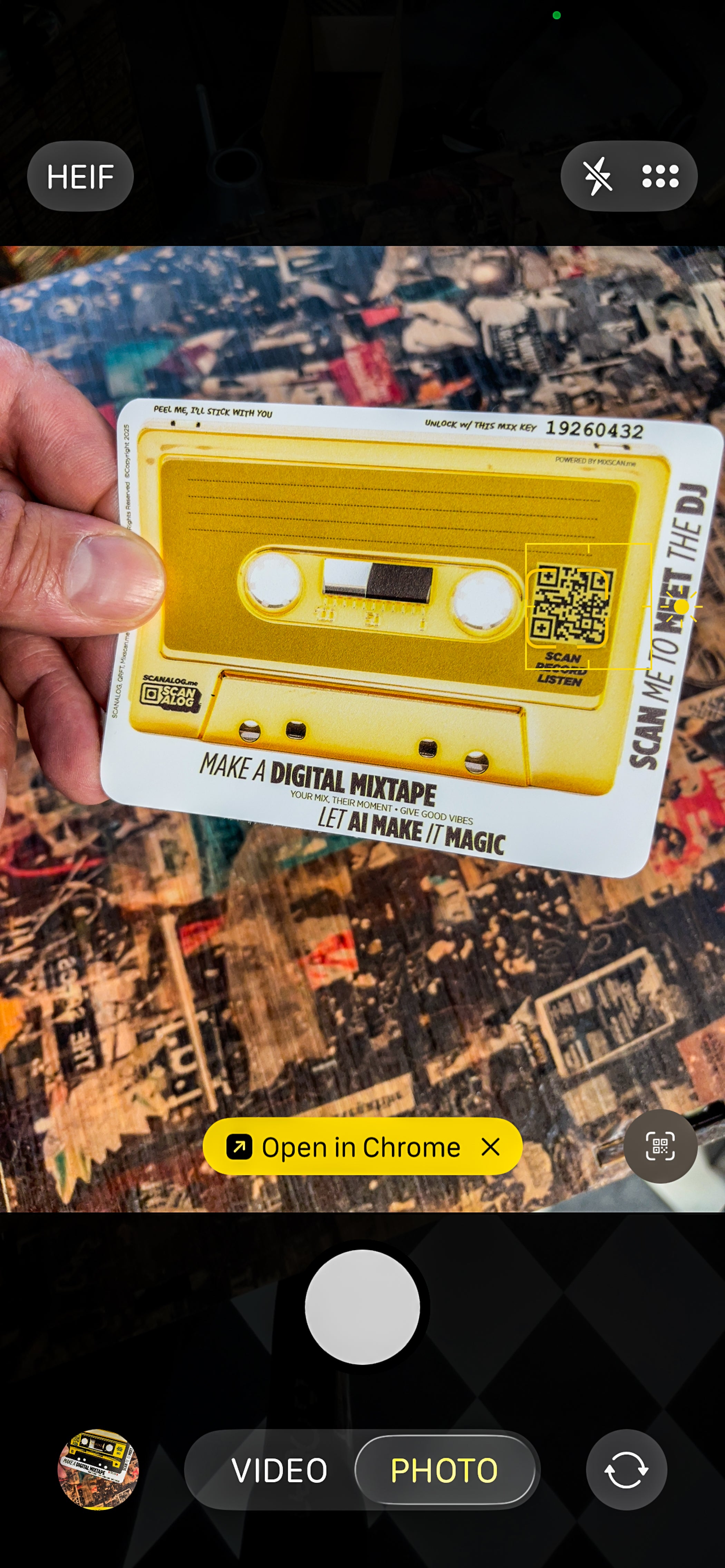12301: Scanalog- Make-A-Digital Mixtape Sticker: Gold – Fydelity