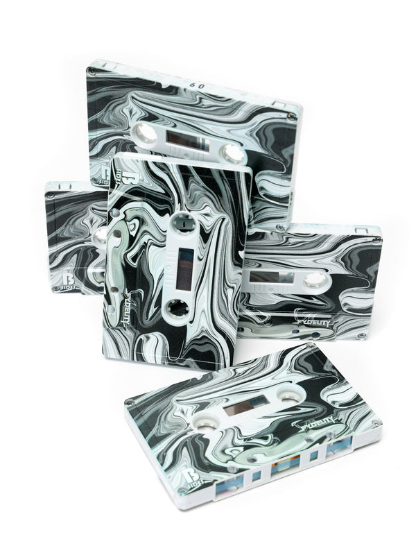70345: Audio Cassette Tapes |Blank for Recording C-60 Minute |5pcs Brick |Black Swirl
