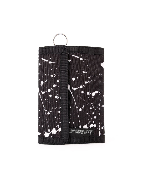 80712: 80's Wallet |Bi-Fold w/ RFID Wireless Data Theft Protection |BLACK SPLATTER