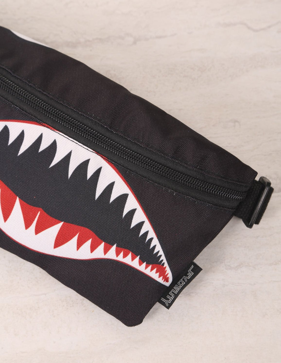 83067: Fanny Pack |Ultra-Slim Skinny Low-Profile Belt Bum Bag |FLYING TIGER Black