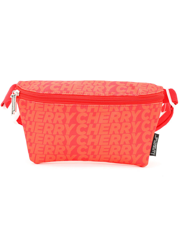 83363: Fanny Pack |Ultra-Slim Skinny Low-Profile Belt Bum Bag |"Bite" Cherry Red