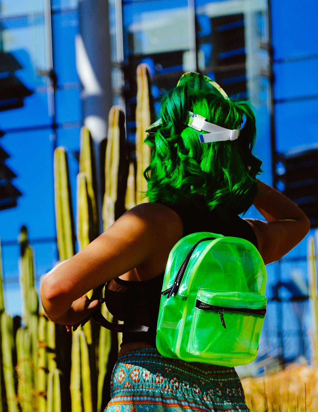 86254: Mini Backpack |Compact Fun Fashion Packs for Rollerskating, Festival, School, Beach |LUX Bubble Lime