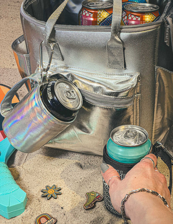 Külzee Can Handle Cooler | Vegan Leather | Laser Silver