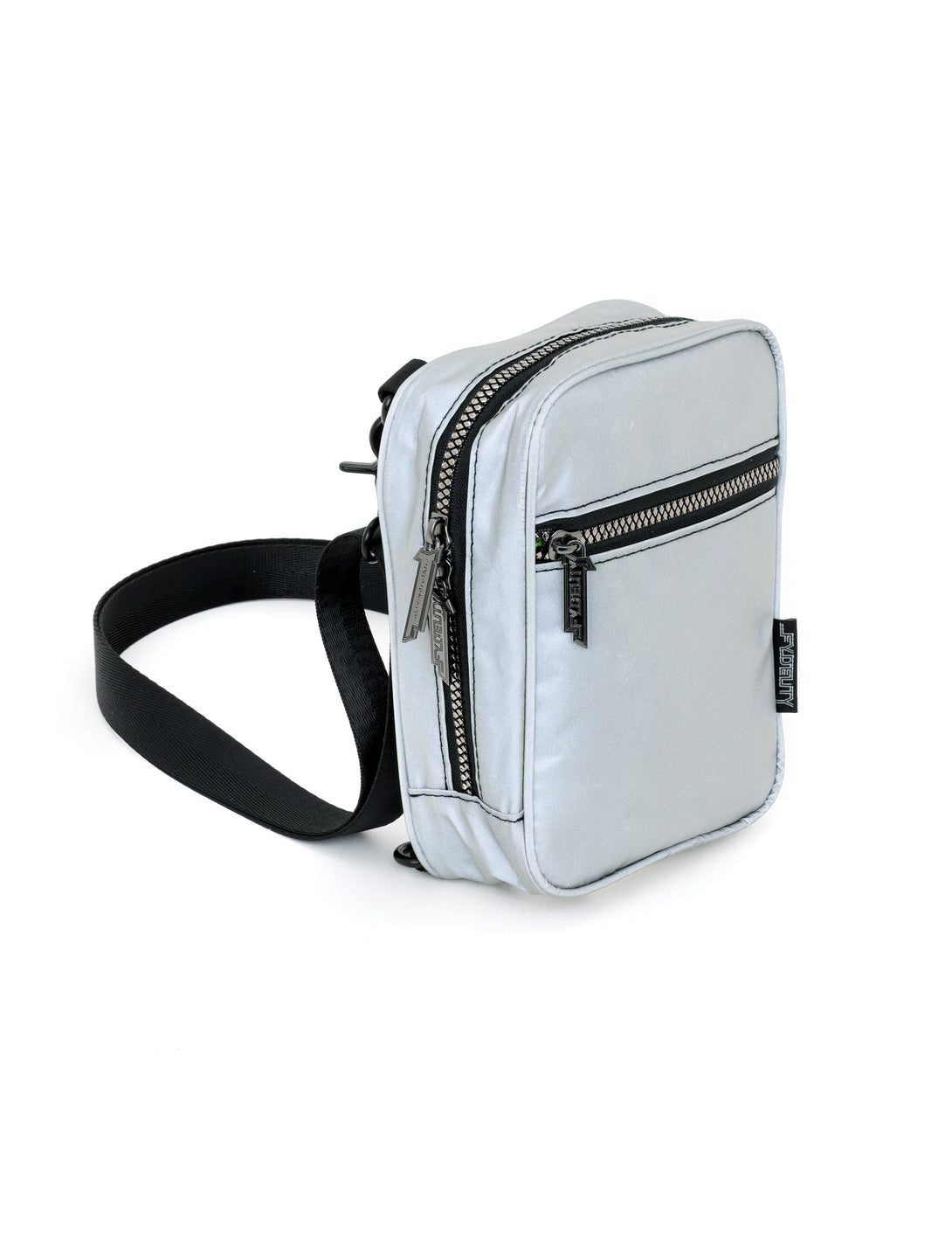 88842: Sidekick |Festival Crossbody Sling Bag | REFLECTIVE White