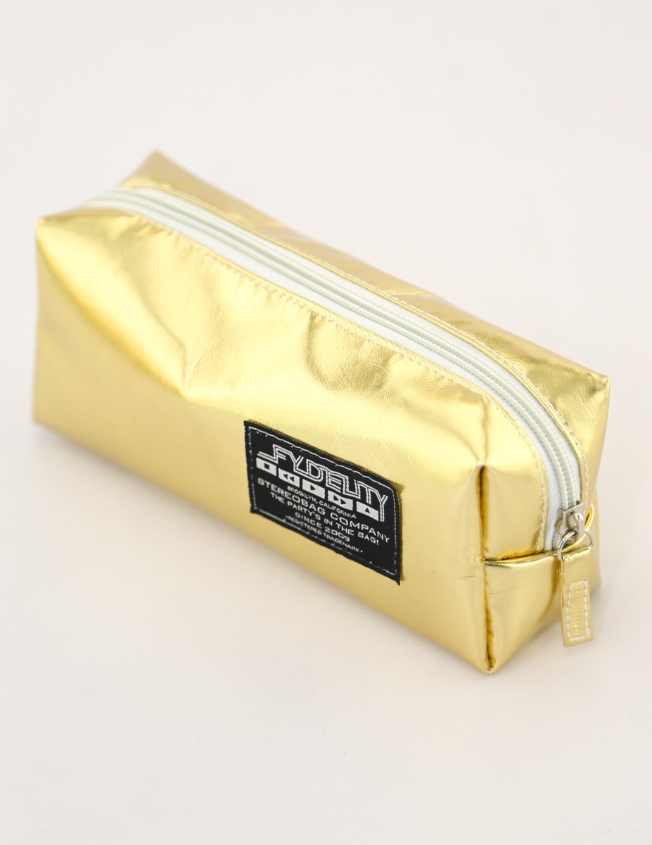 83631: Pencil Pouch: METALLIC Gold